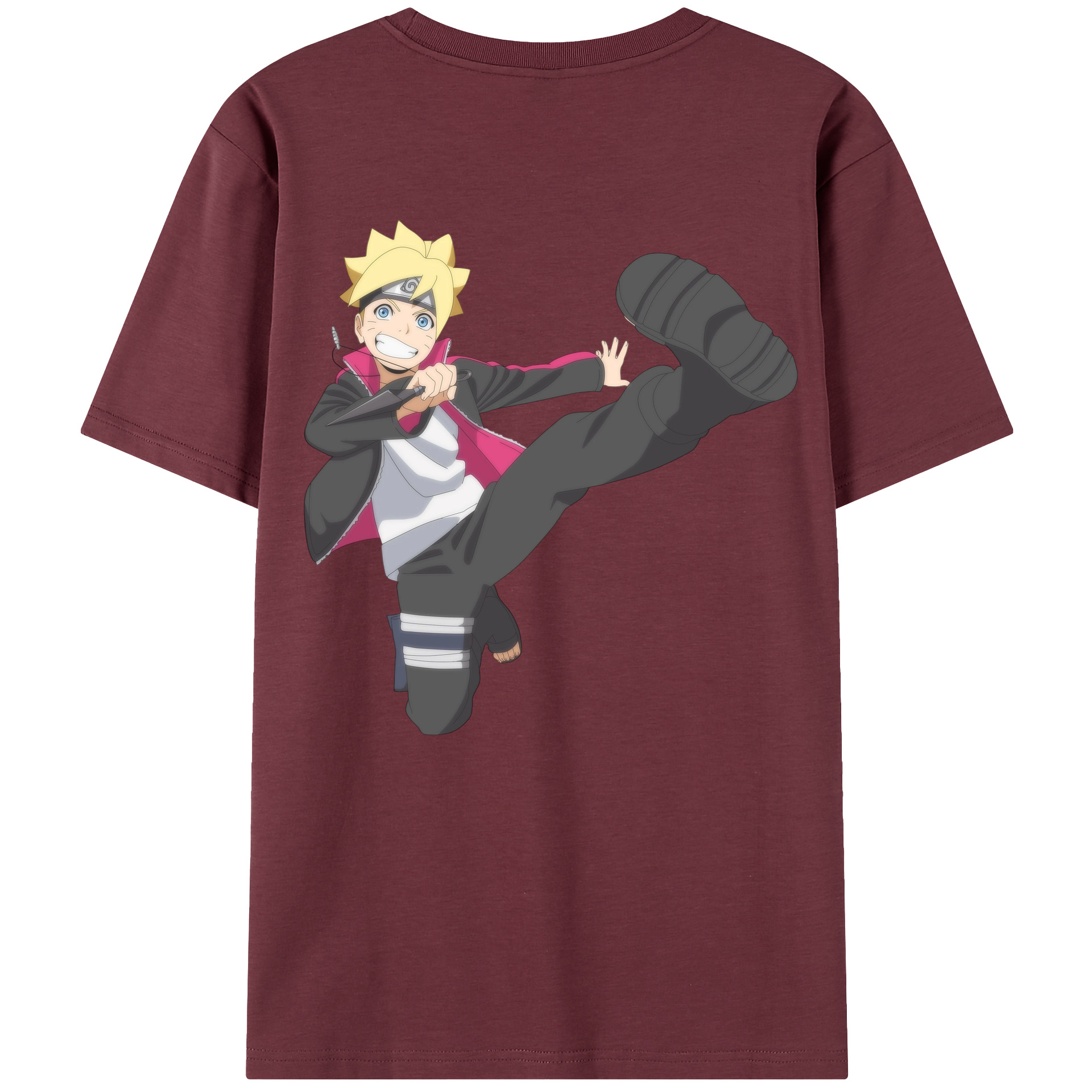 （画像用） NARUTO -ナルト- うずまき ボルト Uzumaki Boruto 綿100％半袖Tシャツ（背面プリント）